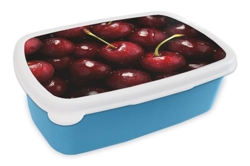 MuchoWow Lunchbox Rot - Obst - Kirsche, Kunststoff, (2-tlg), Brotdose, Lunchbox, Brotbox für Kinder und Erwachsene von MuchoWow