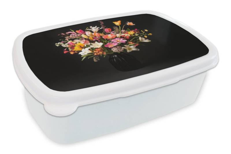 MuchoWow Lunchbox Vase - Blumen - Tulpen, Kunststoff, (2-tlg), Brotdose Schule oder Arbeit, Brotbox für Kinder und Erwachsene von MuchoWow