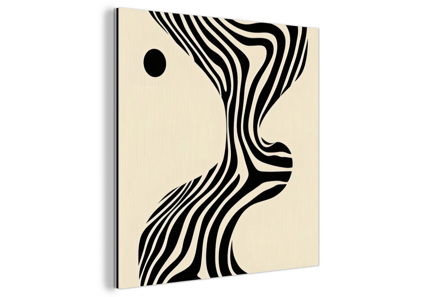 MuchoWow Metallbild Beige - Linien - Gewellt - Abstrakt, Inkl. Aufhängung, Alu-Dibond-Druck, Wandbild aus Metall, Aluminium deko, 20x20 cm MuchoWow Metallbild Beige - Linien - Gewellt - Abstrakt, Inkl. Aufhängung, Alu-Dibond-Druck, Wandbild aus Metall, Aluminium deko, 20x20 cm von MuchoWow