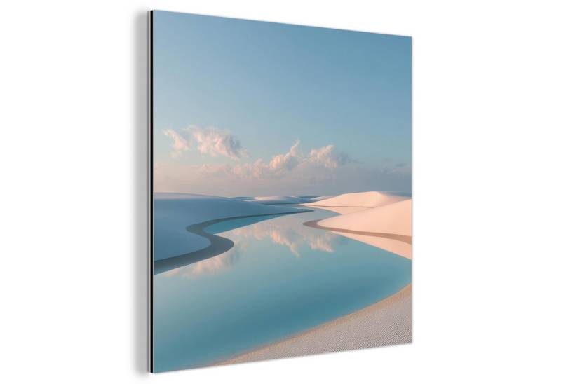 MuchoWow Metallbild Dünen - Teich - Unendliche Stille, Inkl. Aufhängung, Alu-Dibond-Druck, Wandbild aus Metall, Aluminium deko, 20x20 cm MuchoWow Metallbild Dünen - Teich - Unendliche Stille, Inkl. Aufhängung, Alu-Dibond-Druck, Wandbild aus Metall, Aluminium deko, 20x20 cm von MuchoWow