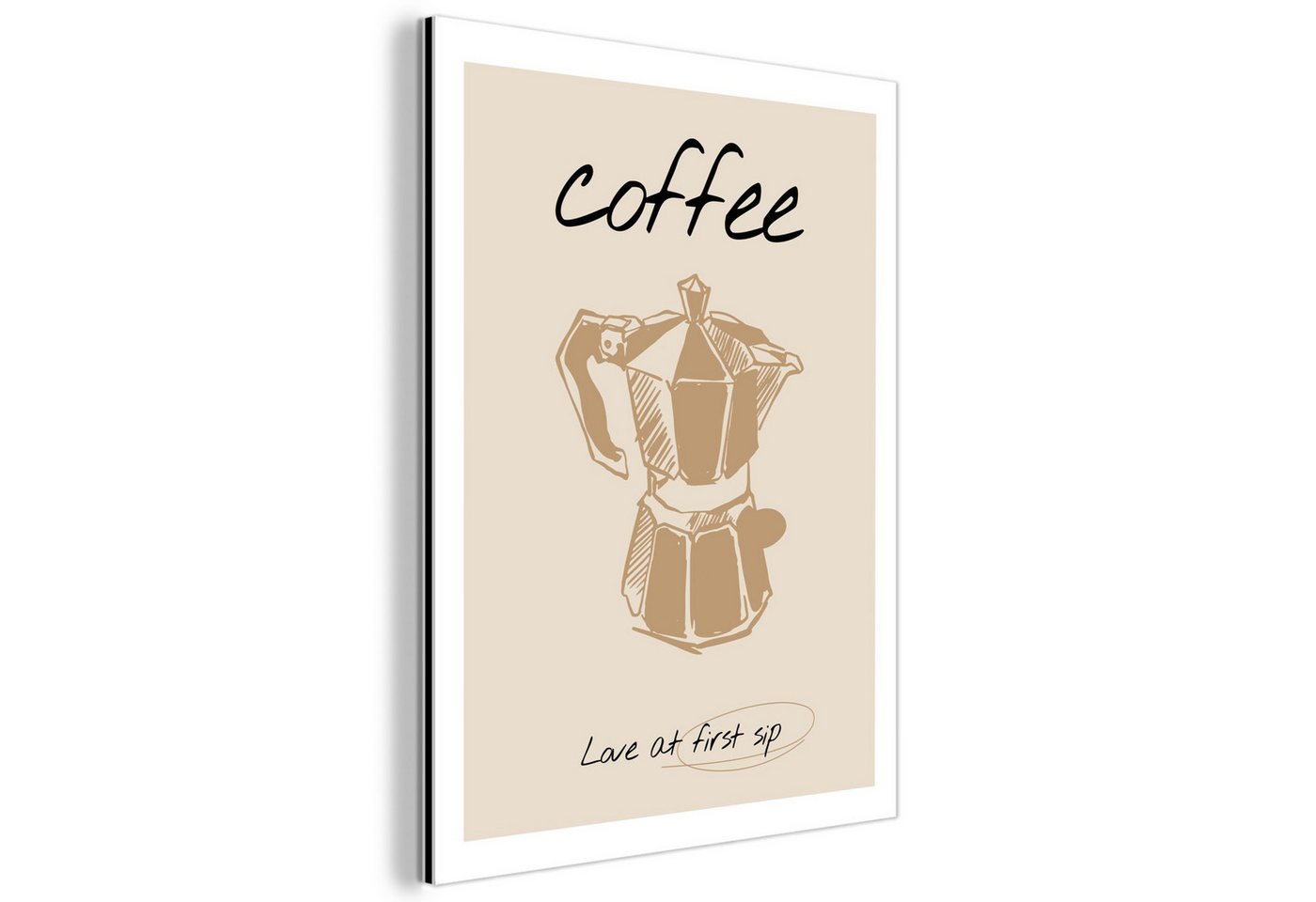 MuchoWow Metallbild Kaffee - Zitat - Beige - Abstrakt, Inkl. Aufhängung, Wandbilder aus Metall Küche, Aluminium Küchenbilder, 60x80 cm MuchoWow Metallbild Kaffee - Zitat - Beige - Abstrakt, Inkl. Aufhängung, Wandbilder aus Metall Küche, Aluminium Küchenbilder, 60x80 cm von MuchoWow
