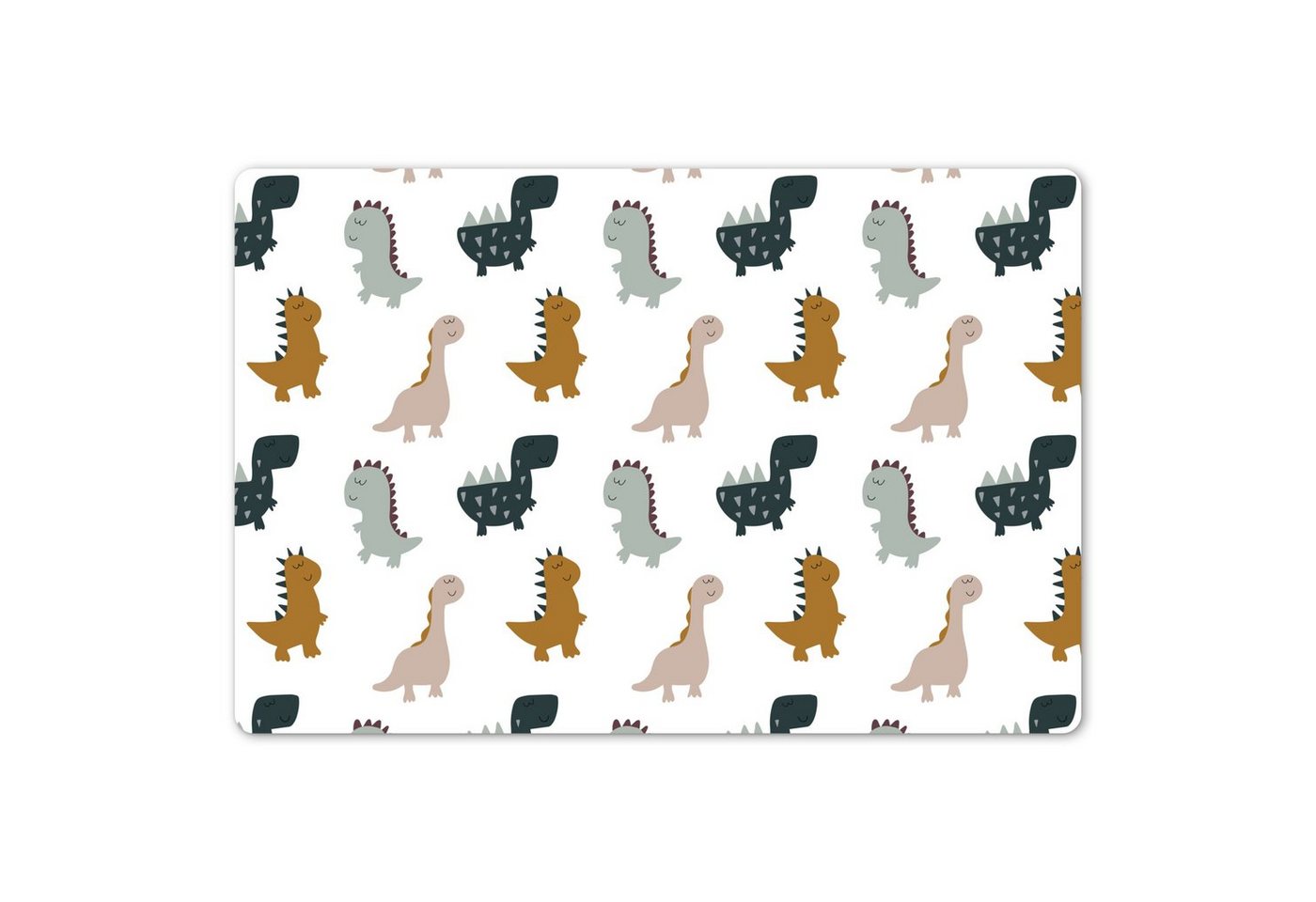 MuchoWow Platzset Dino - Kinder - Dinosaurier - Pastell - Muster, (1-St), Kinder-Arbeitsunterlage Schreibtisch, Bastelmatte Kind, Zeichenmatte von MuchoWow