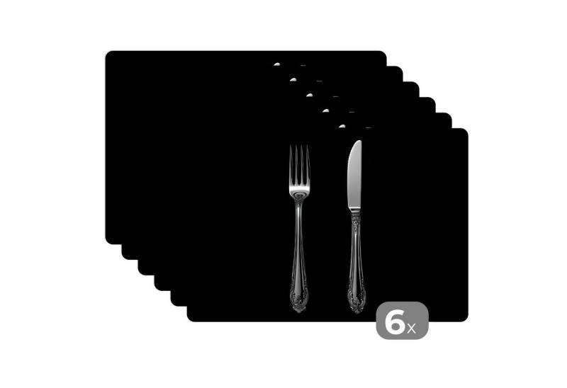 MuchoWow Platzset Gabel - Messer - Silber, (6-St), Platzsets, Tischset, Abwaschbar, Tischsets, Platzdeckchen von MuchoWow