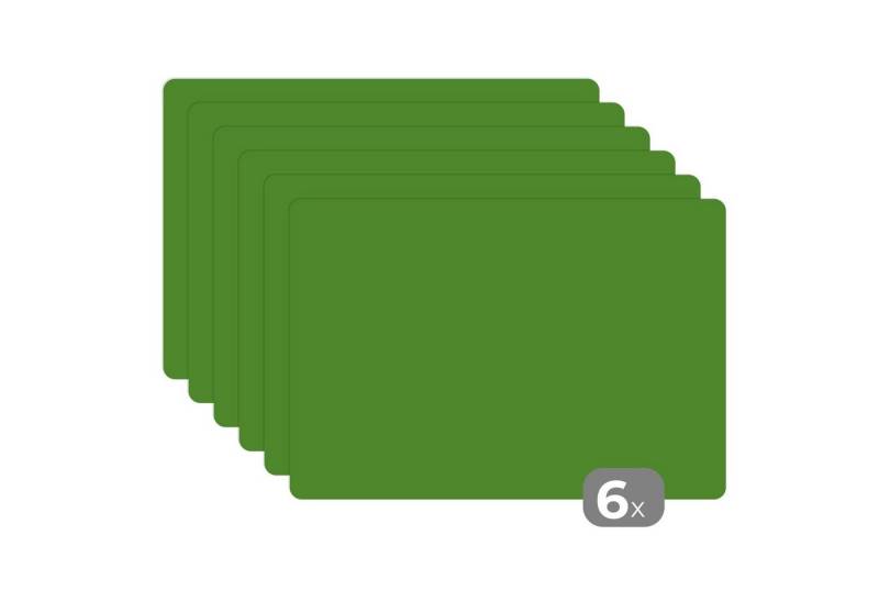 MuchoWow Platzset Grün - Farben - Natur, (6-St), Platzsets, Tischset, Abwaschbar, Tischsets, Platzdeckchen von MuchoWow