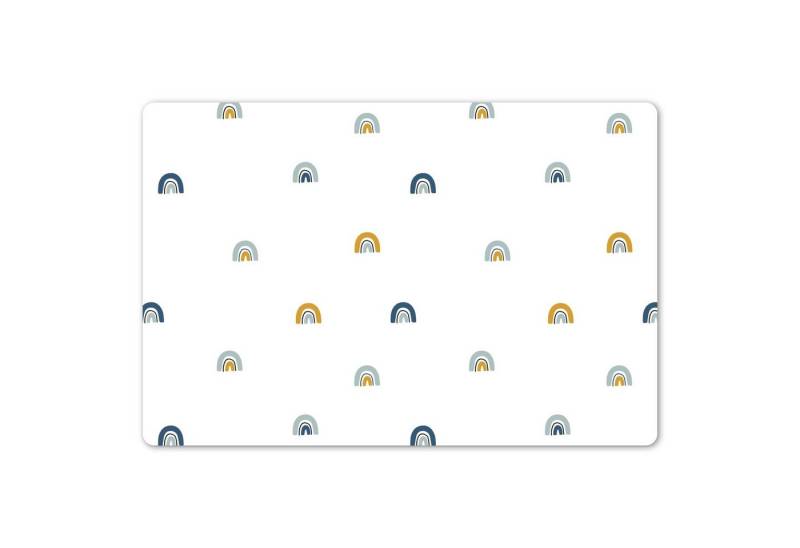 MuchoWow Platzset Regenbogen - Pastell - Blau - Muster, (1-St), Kinder-Arbeitsunterlage Schreibtisch, Bastelmatte Kind, Zeichenmatte von MuchoWow