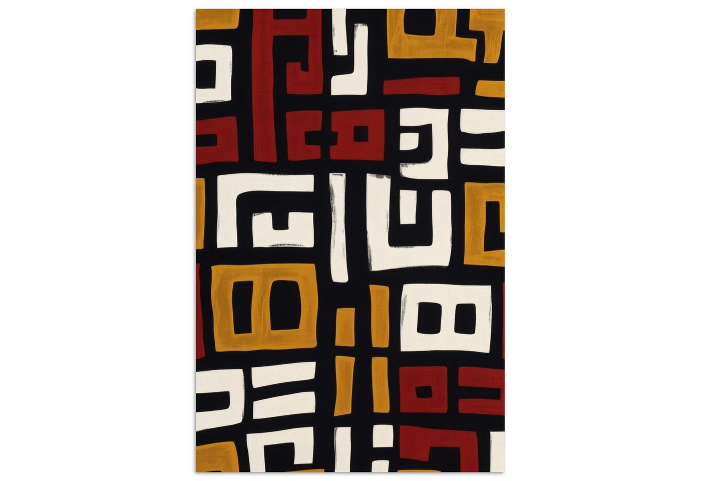 MuchoWow Poster Abstrakt - Muster - Rot, (1 St), Poster ohne Rahmen, Wandbild, Wandposter, 20x30 cm von MuchoWow