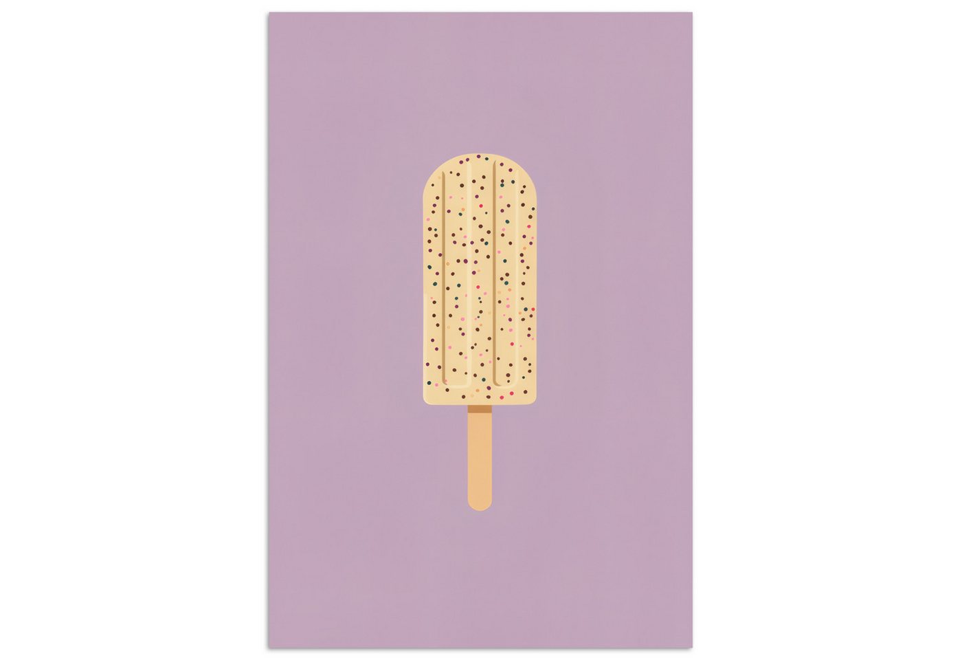 MuchoWow Poster Beige - Eiscreme - Sprenkeln, (1 St), Poster ohne Rahmen, Wandbild, Wandposter, 30x20 cm von MuchoWow