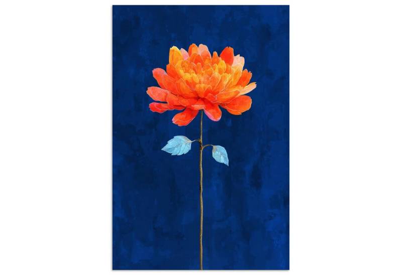 MuchoWow Poster Blume - Orange - Blätter, (1 St), Poster ohne Rahmen, Wandbild, Wandposter, 20x30 cm von MuchoWow