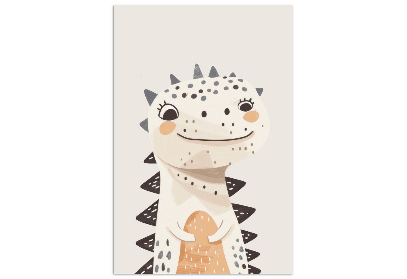 MuchoWow Poster Dinosaurier - Pastellfarben, (1 St), Poster ohne Rahmen, Wandbild, Wandposter, 20x30 cm von MuchoWow