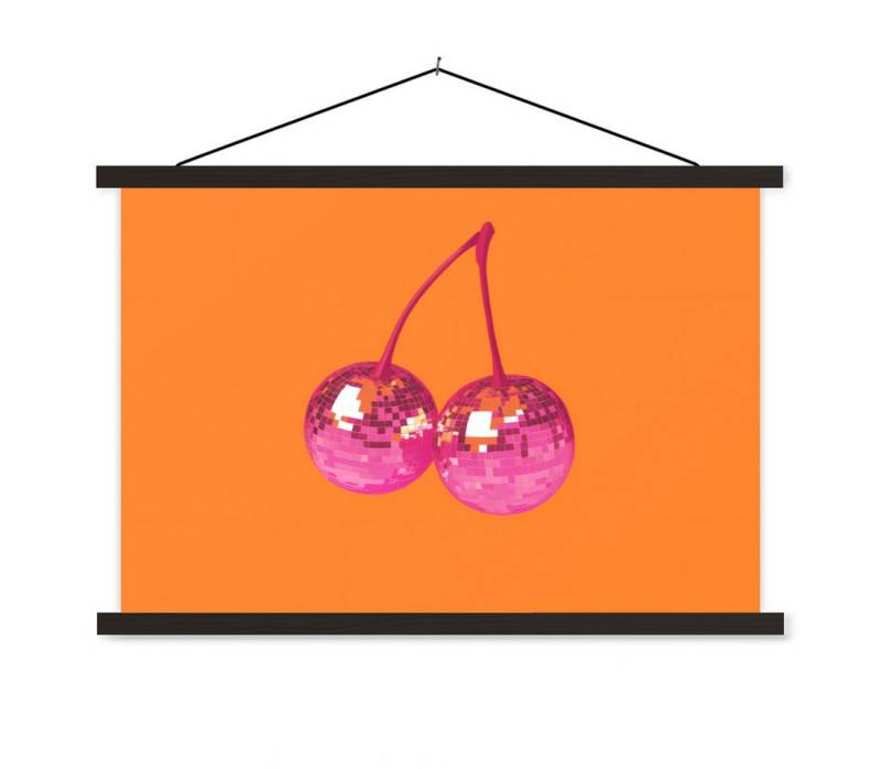 MuchoWow Poster Discokugeln - Kirsche - Spiegel - Rosa von MuchoWow