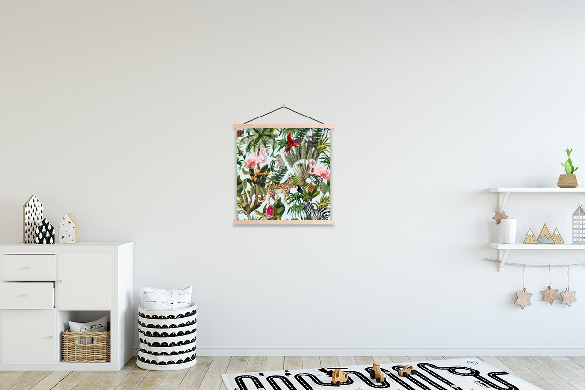 MuchoWow Poster Dschungel - Tiere - Mädchen - Kinder - Jungen - Flamingo - Papagei MuchoWow Poster Dschungel - Tiere - Mädchen - Kinder - Jungen - Flamingo - Papagei von MuchoWow