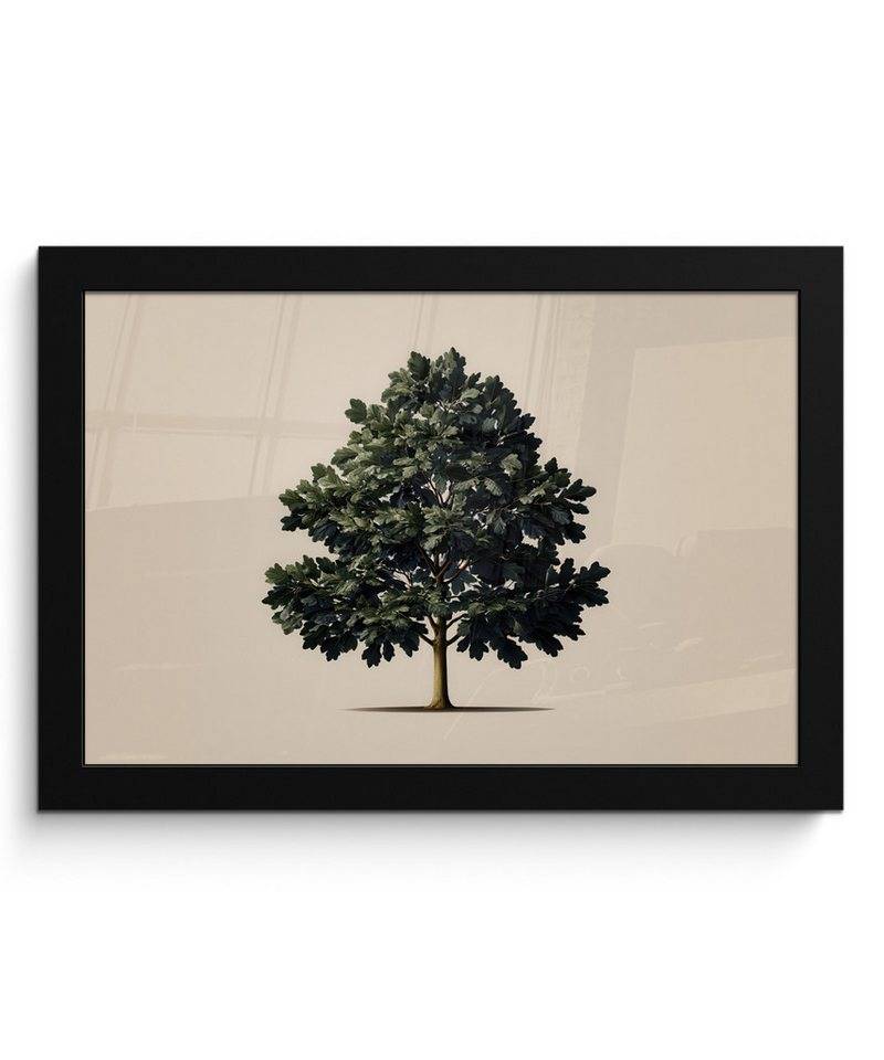 MuchoWow Poster Eichenbaum - Schatten - Glatt, (1 St), Wandbilder, Deko Wohnzimmer Schlafzimmer, 30x20 cm von MuchoWow