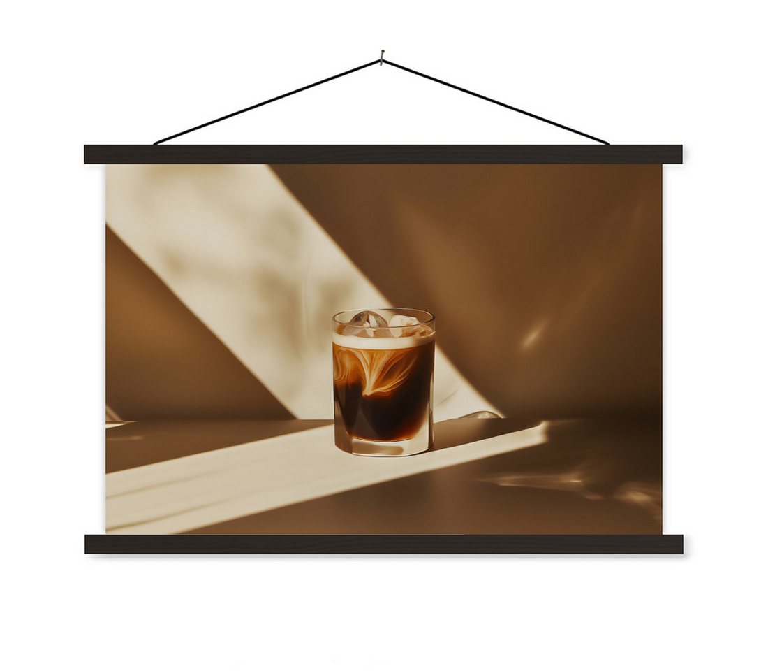 MuchoWow Poster Glas - Eiskaffee - Schatten - Braun MuchoWow Poster Glas - Eiskaffee - Schatten - Braun von MuchoWow