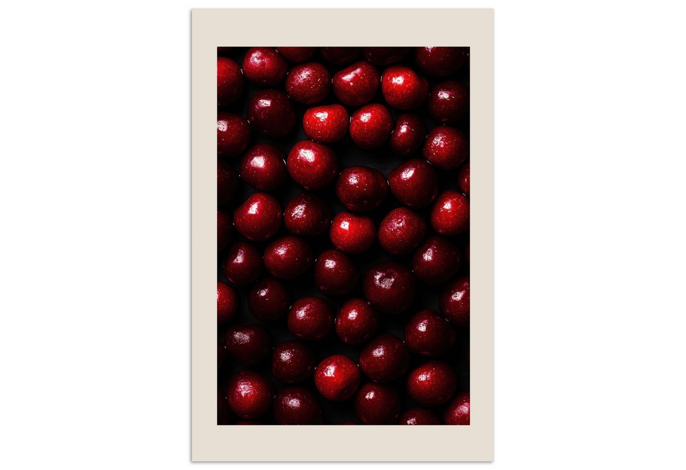MuchoWow Poster Kirsche - Rot, (1 St), Poster ohne Rahmen, Wandbild, Wandposter, 20x30 cm von MuchoWow