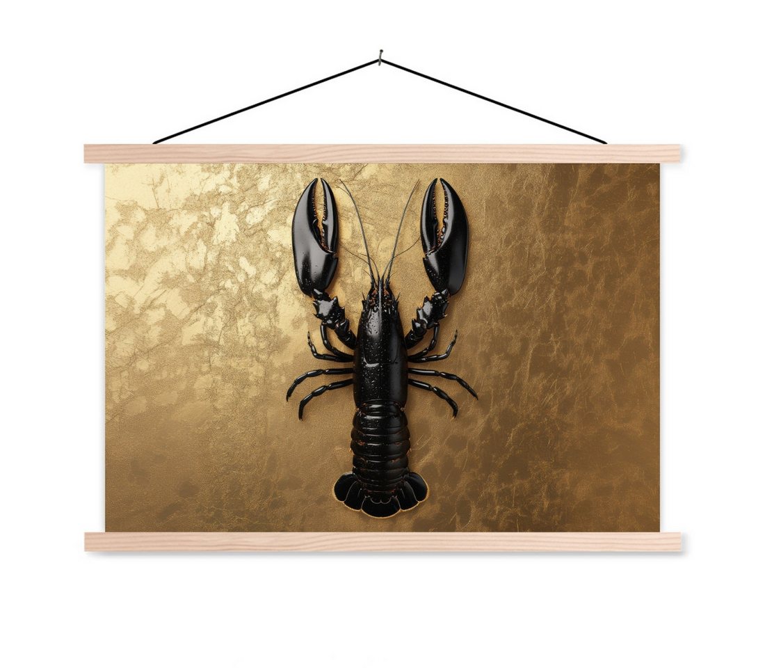 MuchoWow Poster Krebs - Schwarz - Gold - Luxus von MuchoWow