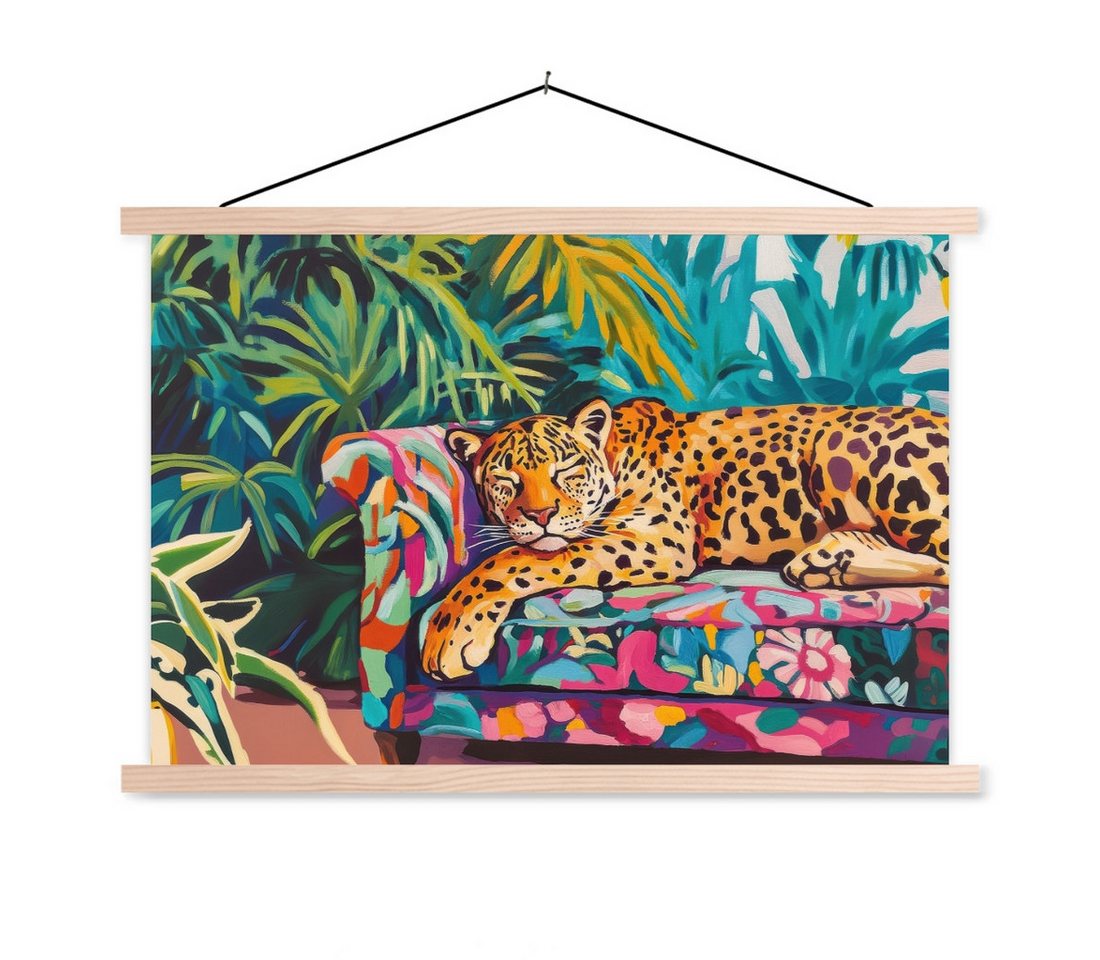 MuchoWow Poster Leopard - Bunt - Tropisch MuchoWow Poster Leopard - Bunt - Tropisch von MuchoWow