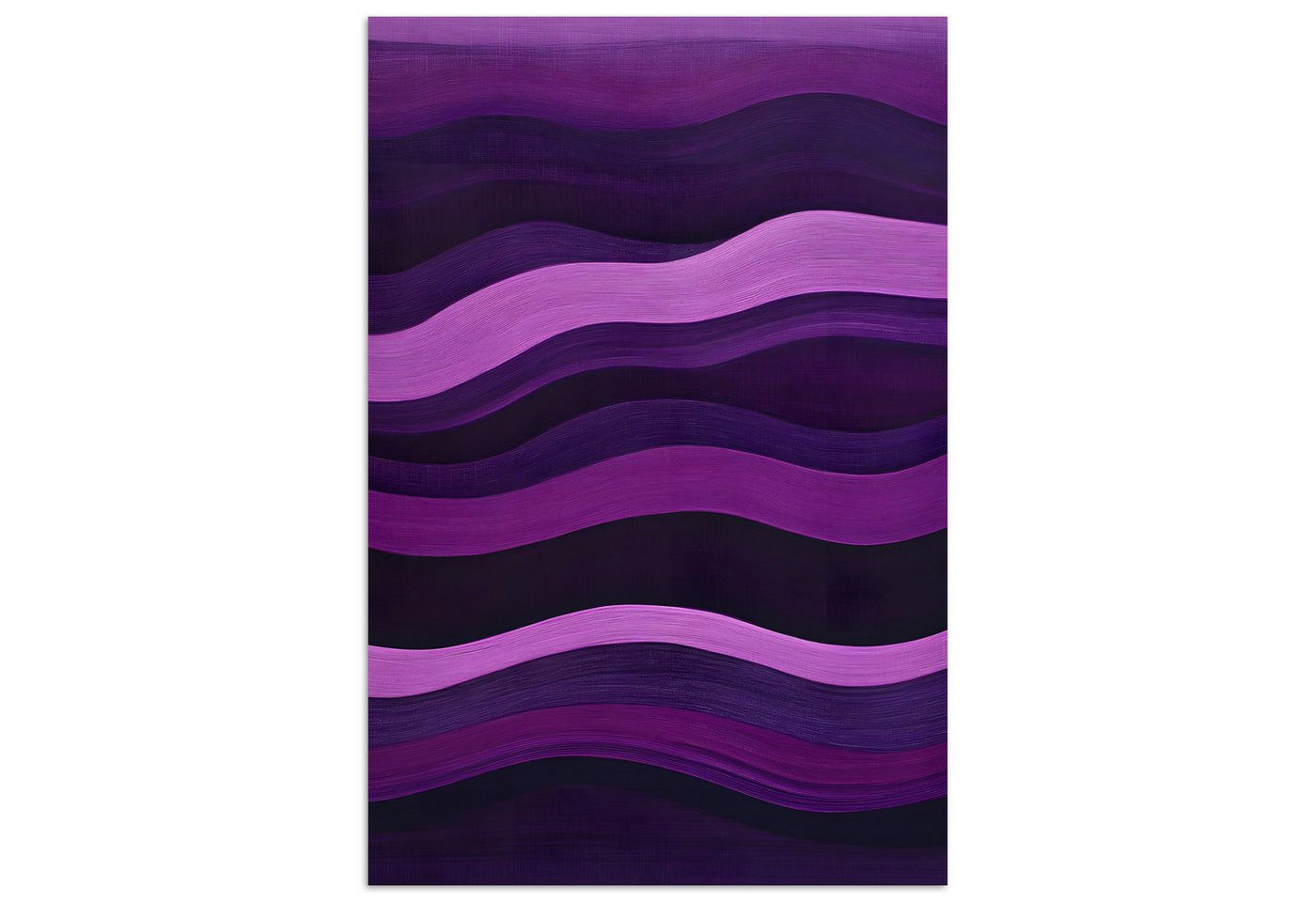 MuchoWow Poster Linien - Wellen - Lila - Abstrakt, (1 St), Poster ohne Rahmen, Wandbild, Wandposter, 20x30 cm von MuchoWow