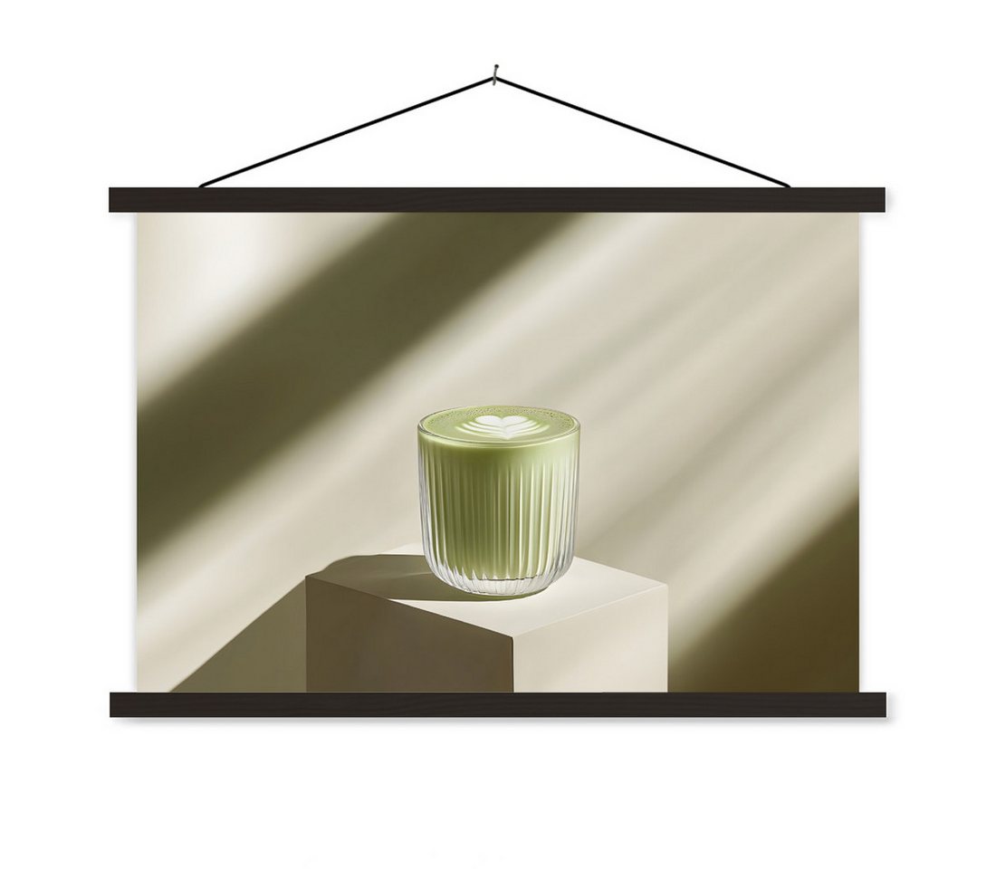 MuchoWow Poster Matcha - Glas - Grün - Minimalistisch MuchoWow Poster Matcha - Glas - Grün - Minimalistisch von MuchoWow