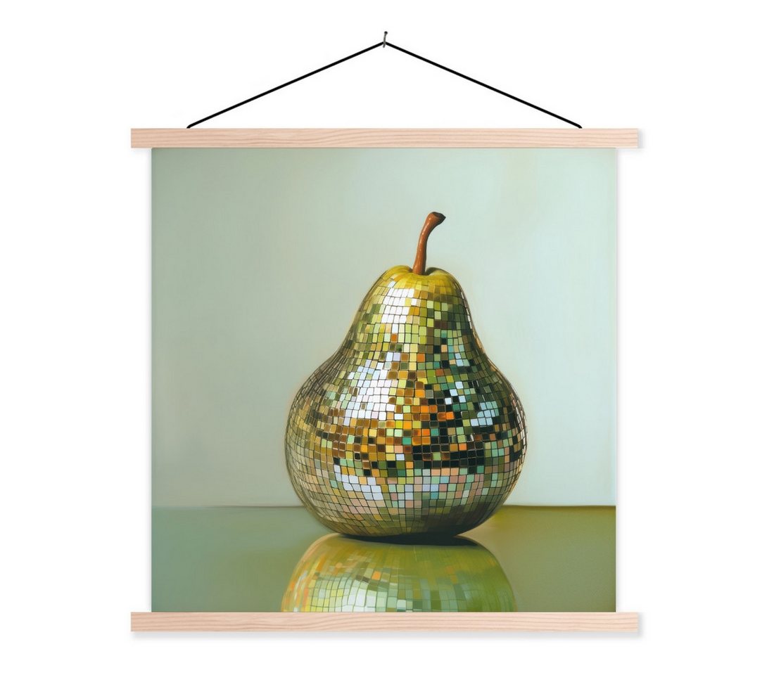 MuchoWow Poster Obst - Disco - Kunst - Glitzer von MuchoWow