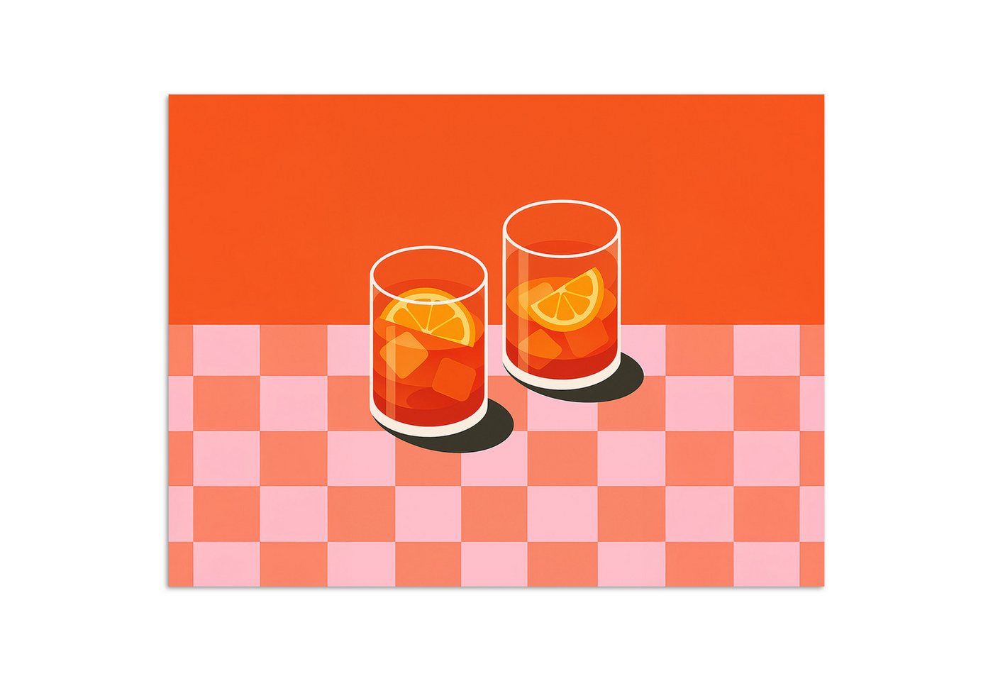 MuchoWow Poster Orange - Brillen - Orange, (1 St), Poster ohne Rahmen, Wandbild, Wandposter, 40x30 cm von MuchoWow
