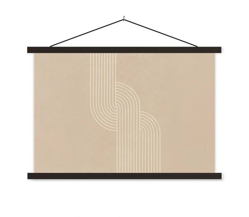 MuchoWow Poster Parallele Linien - Leichte Textur - Beige MuchoWow Poster Parallele Linien - Leichte Textur - Beige von MuchoWow