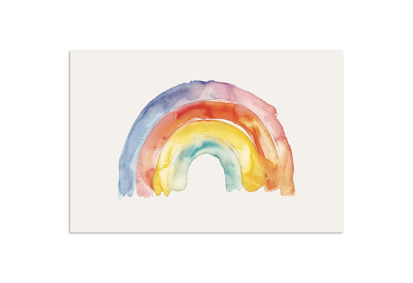 MuchoWow Poster Regenbogen - Aquarell - Farbenfroh, (1 St), Poster ohne Rahmen, Wandbild, Wandposter, 30x20 cm von MuchoWow