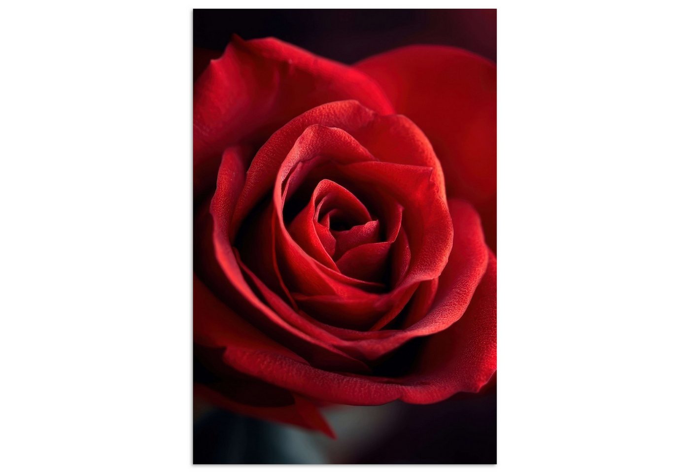 MuchoWow Poster Rot - Rose - Romantisch, (1 St), Poster ohne Rahmen, Wandbild, Wandposter, 20x30 cm von MuchoWow