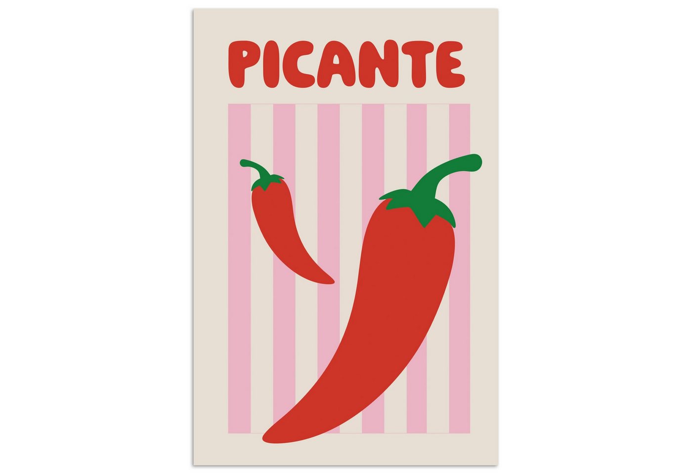 MuchoWow Poster Scharf - Paprika - Rot, (1 St), Poster ohne Rahmen, Wandbild, Wandposter, 20x30 cm von MuchoWow