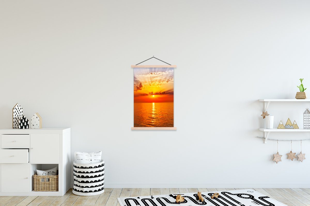 MuchoWow Poster Sonnenuntergang - Meer - Himmel - Orange - Horizont - Wasser MuchoWow Poster Sonnenuntergang - Meer - Himmel - Orange - Horizont - Wasser von MuchoWow