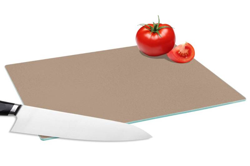 MuchoWow Schneidebrett Bäckereibraun - Interieur - Erdfarben, Glas, Schneidebrett Glas, Küchenbrett, Rutschfest, 28x20 cm von MuchoWow
