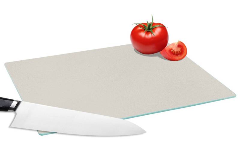 MuchoWow Schneidebrett Grau - Hell - Herbst, Glas, Schneidebrett Glas, Küchenbrett, Rutschfest, 28x20 cm MuchoWow Schneidebrett Grau - Hell - Herbst, Glas, Schneidebrett Glas, Küchenbrett, Rutschfest, 28x20 cm von MuchoWow