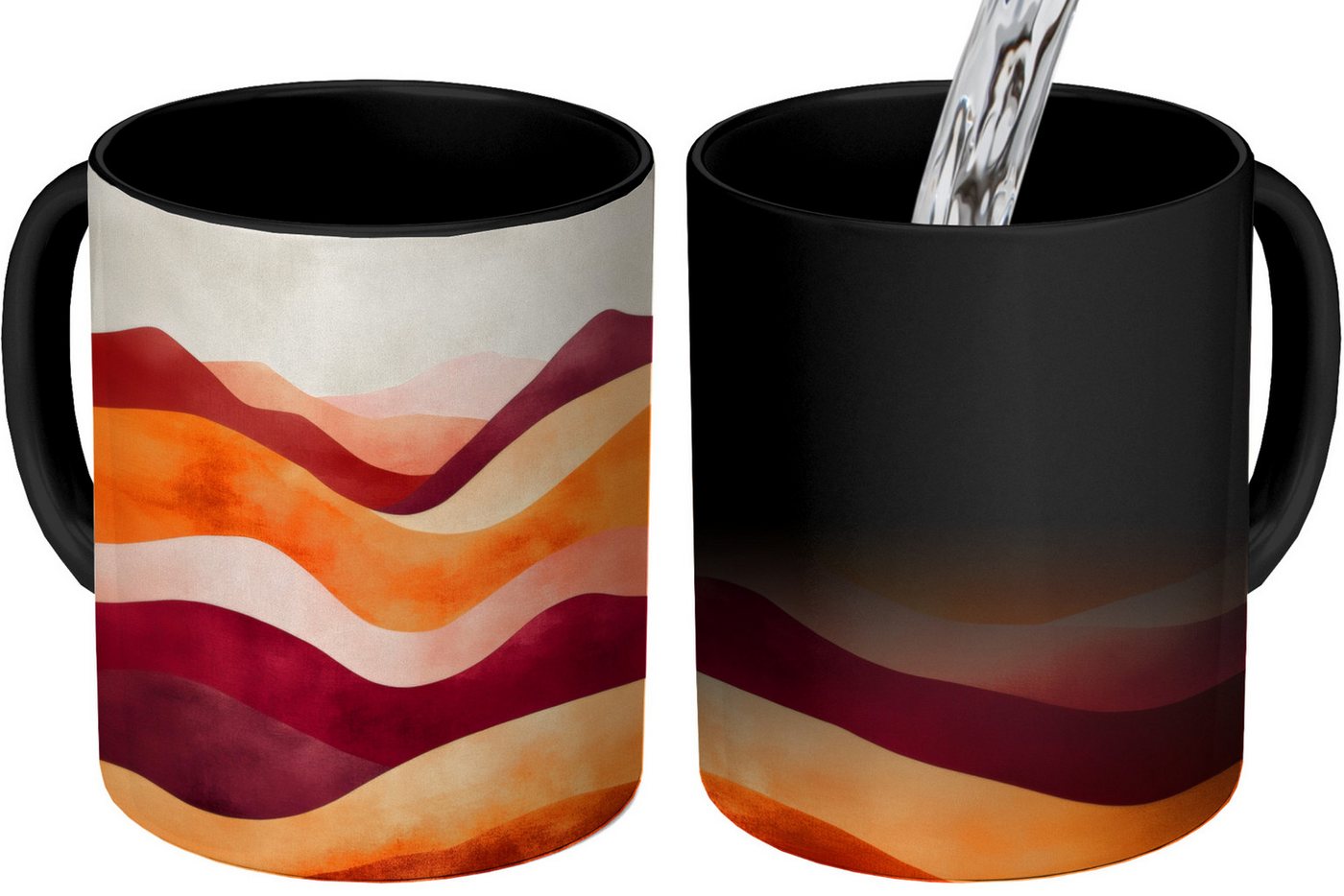 MuchoWow Tasse Abstrakt - Landschaft - Wellen, Keramik, Farbwechsel, Kaffee Tassen, Teetasse, Zaubertasse, Geschenk MuchoWow Tasse Abstrakt - Landschaft - Wellen, Keramik, Farbwechsel, Kaffee Tassen, Teetasse, Zaubertasse, Geschenk von MuchoWow
