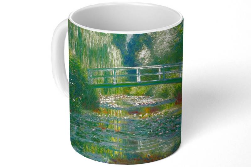 MuchoWow Tasse Brücke - Holz - Teich - Seerosen, Keramik, Kaffeetassen, Teetasse, Becher, Kaffeebecher, Geschenk von MuchoWow