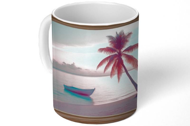 MuchoWow Tasse Durchblick - Strand - Palme - Tropisch, Keramik, Kaffeetassen, Teetasse, Becher, Kaffeebecher, Geschenk MuchoWow Tasse Durchblick - Strand - Palme - Tropisch, Keramik, Kaffeetassen, Teetasse, Becher, Kaffeebecher, Geschenk von MuchoWow