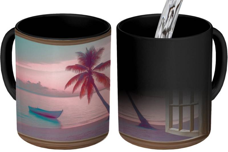 MuchoWow Tasse Durchblick - Strand - Palme - Tropisch MuchoWow Tasse Durchblick - Strand - Palme - Tropisch von MuchoWow