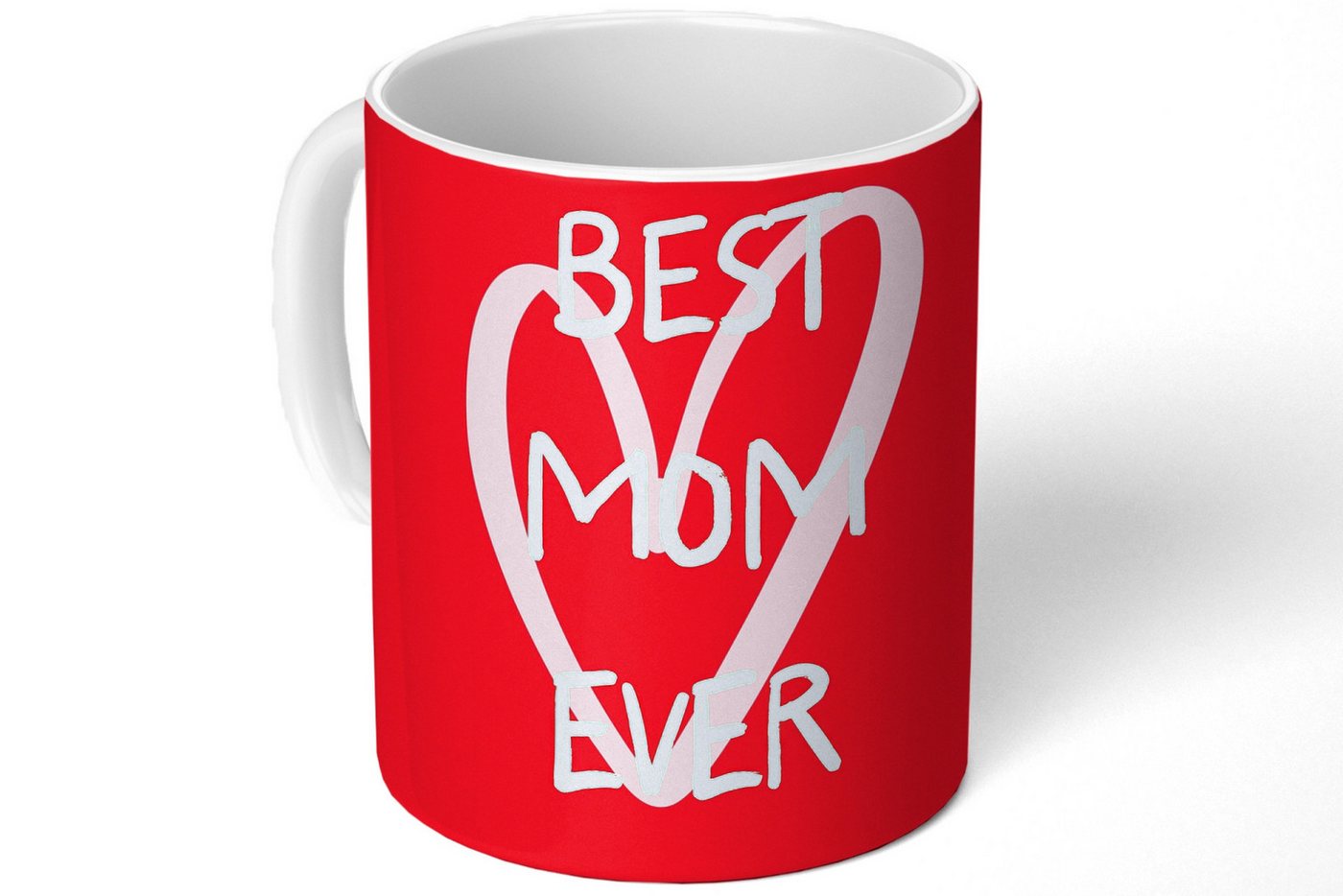 MuchoWow Tasse Mutter - Zitat - Herz - Rot MuchoWow Tasse Mutter - Zitat - Herz - Rot von MuchoWow