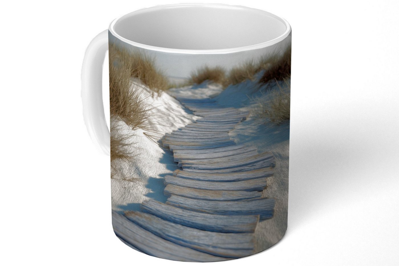MuchoWow Tasse Pfad - Regale - Dünen - Gras, Keramik, Kaffeetassen, Teetasse, Becher, Kaffeebecher, Geschenk von MuchoWow
