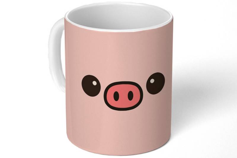 MuchoWow Tasse Schwein - Rosa - Minimalistisch, Keramik, Kaffeetassen, Teetasse, Becher, Kaffeebecher, Geschenk MuchoWow Tasse Schwein - Rosa - Minimalistisch, Keramik, Kaffeetassen, Teetasse, Becher, Kaffeebecher, Geschenk von MuchoWow
