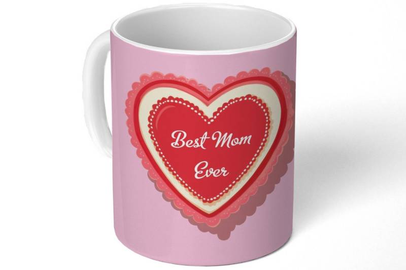 MuchoWow Tasse Text - Herz - Mutter - Rosa MuchoWow Tasse Text - Herz - Mutter - Rosa von MuchoWow