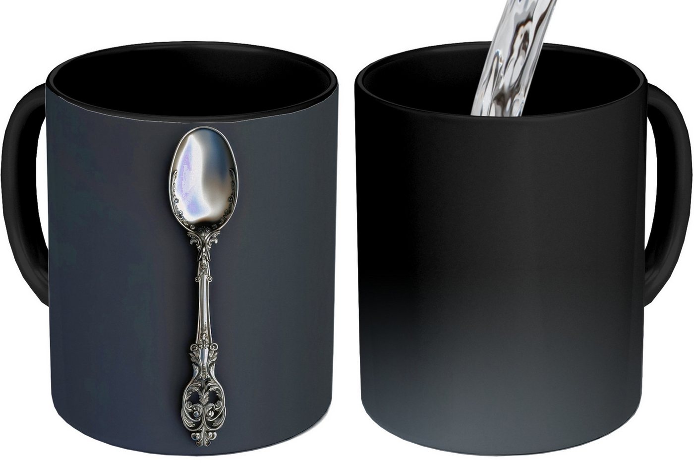 MuchoWow Tasse Löffel - Silber - Metall, Keramik, Farbwechsel, Kaffee Tassen, Teetasse, Zaubertasse, Geschenk MuchoWow Tasse Löffel - Silber - Metall, Keramik, Farbwechsel, Kaffee Tassen, Teetasse, Zaubertasse, Geschenk von MuchoWow