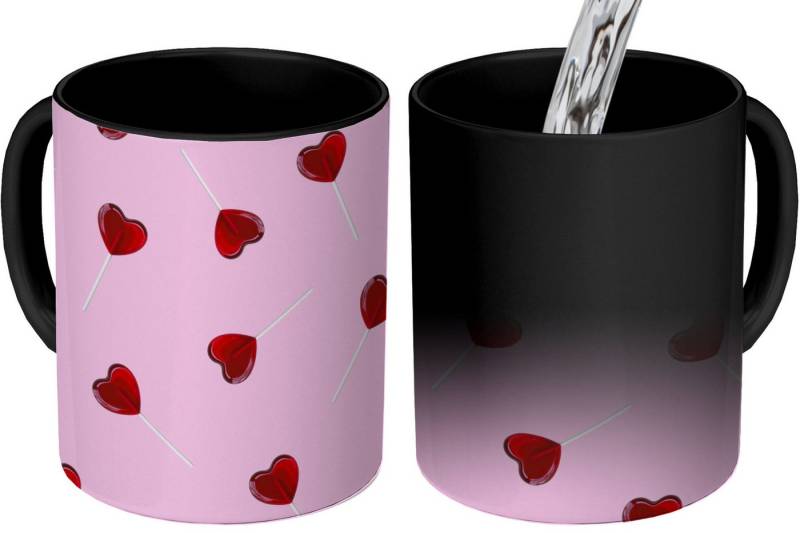 MuchoWow Tasse Rosa - Herz - Lutscher - Bonbon MuchoWow Tasse Rosa - Herz - Lutscher - Bonbon von MuchoWow