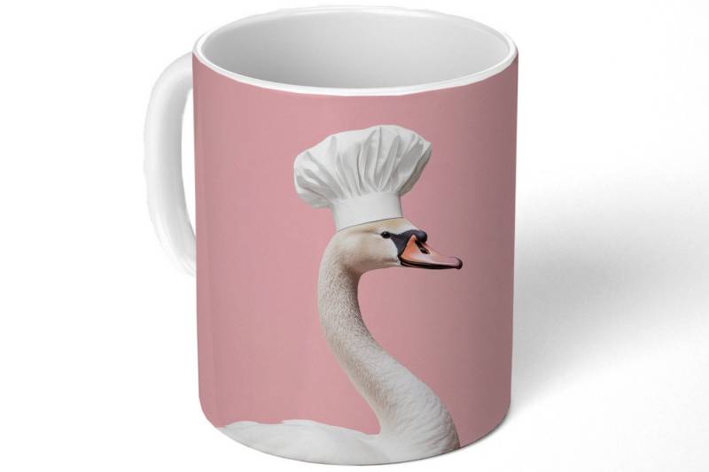 MuchoWow Tasse Schwan - Kochmütze - Schön - Klassisch MuchoWow Tasse Schwan - Kochmütze - Schön - Klassisch von MuchoWow