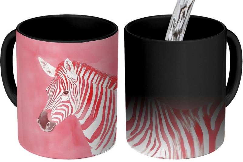 MuchoWow Tasse Zebra - Rosa - Farbe von MuchoWow
