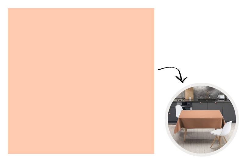 MuchoWow Tischdecke Aprikose - Rosa - Pastell - Einfarbig - Farbe, Tischdecke indoor outdoor, Wetterfest, Deko, Abwaschbar, 100x100 cm von MuchoWow