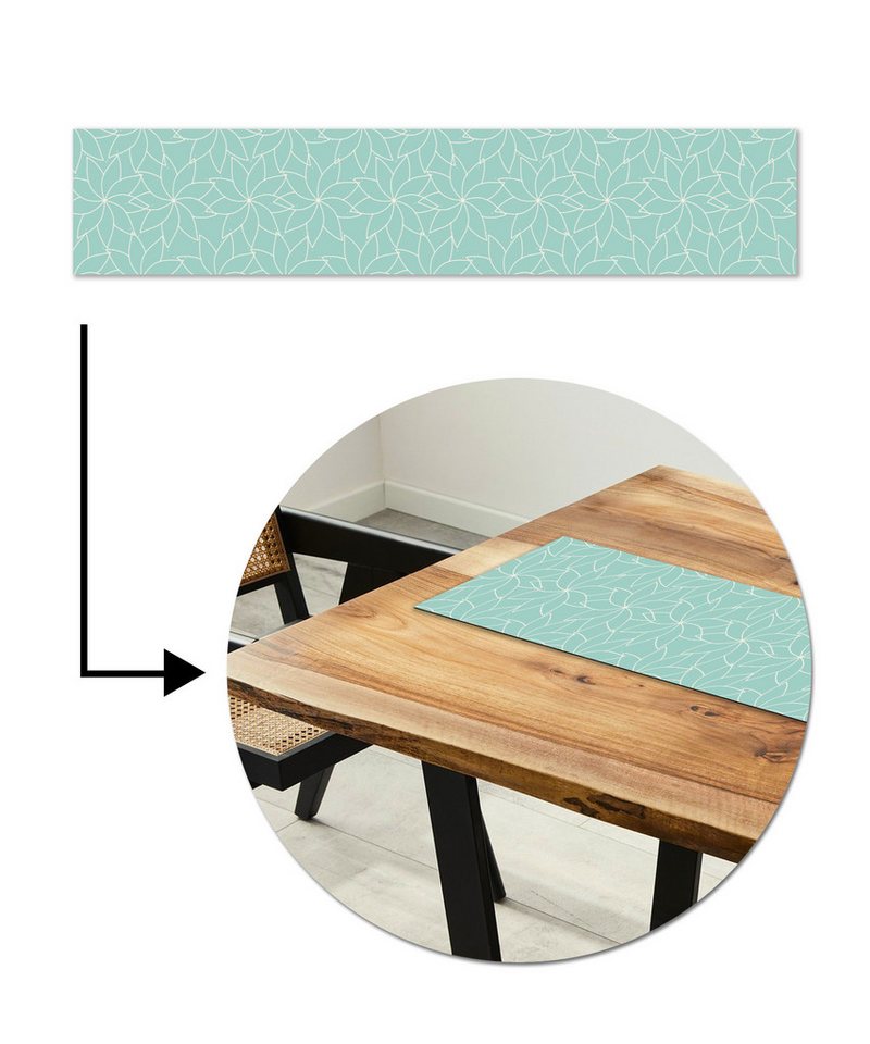 MuchoWow Tischläufer Blau - Mandala - Entwurf, Tisch Dekoration für Esszimmer, Wohnzimmer, Pflegeleicht, 150x30 cm MuchoWow Tischläufer Blau - Mandala - Entwurf, Tisch Dekoration für Esszimmer, Wohnzimmer, Pflegeleicht, 150x30 cm von MuchoWow