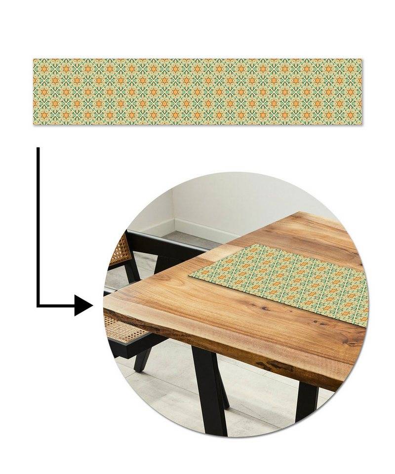 MuchoWow Tischläufer Boho - Muster - Mandala - Blumen, Tisch Dekoration für Esszimmer, Wohnzimmer, Pflegeleicht, 150x30 cm von MuchoWow