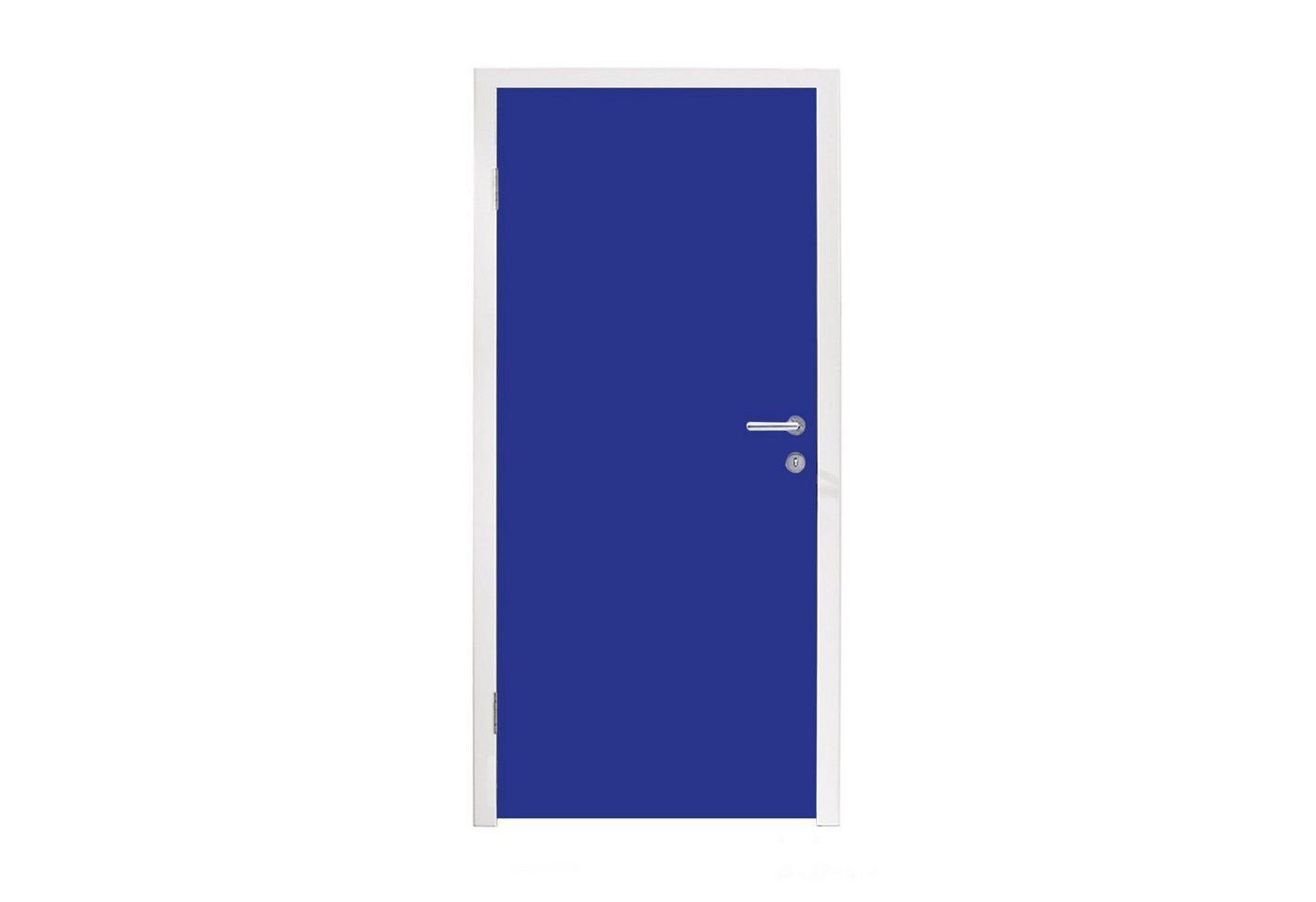 MuchoWow Türtapete Blau - Einfarbig - Dunkelblau, Matt, bedruckt, (1 St), Fototapete für Tür, Türaufkleber, 75x205 cm von MuchoWow