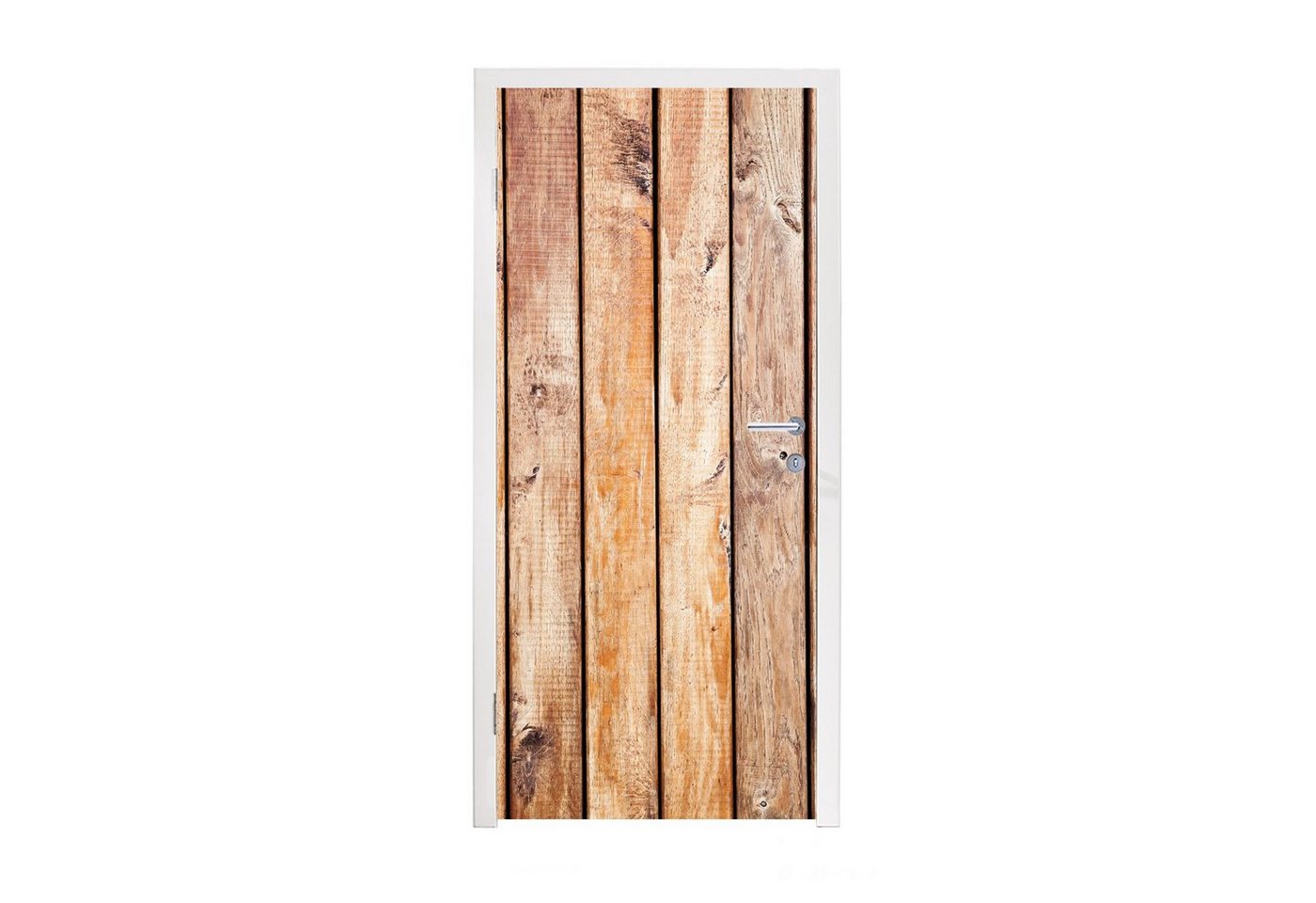 MuchoWow Türtapete Regal - Vintage - Holz - Natur, Matt, bedruckt, (1 St), Fototapete für Tür, Türaufkleber, 75x205 cm von MuchoWow