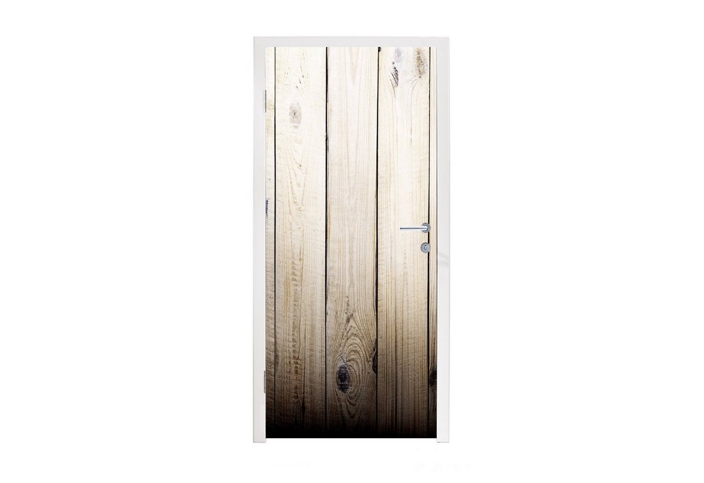 MuchoWow Türtapete Regale - Holz - Vintage - Design, Matt, bedruckt, (1 St), Fototapete für Tür, Türaufkleber, 75x205 cm von MuchoWow