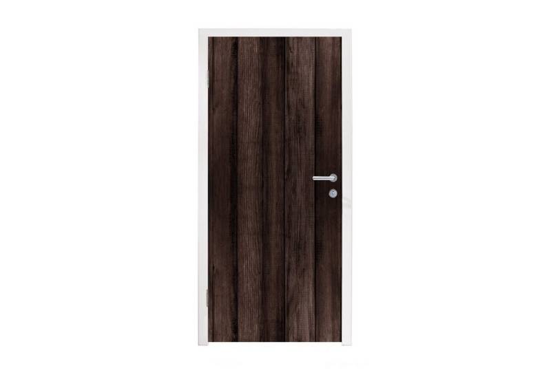 MuchoWow Türtapete Retro - Hartholz - Regal, Matt, bedruckt, (1 St), Selbstklebende Tapete, Folie für Möbel, 75x205 cm von MuchoWow
